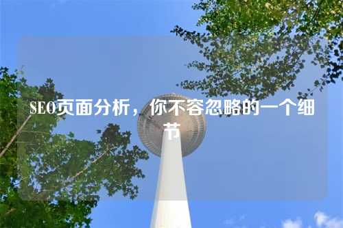 SEO页面分析,你不容忽略的一个细节