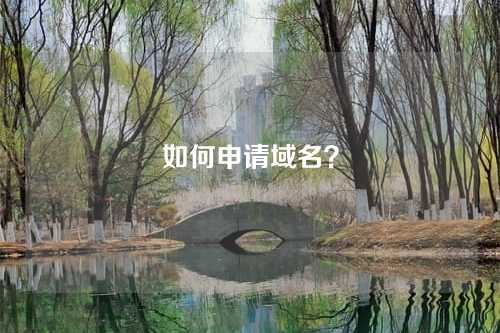 如何申请域名?