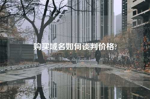 购买域名如何谈判价格?