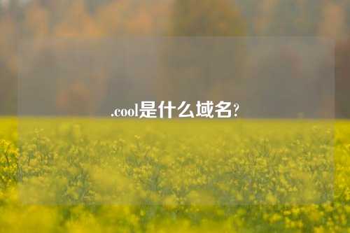 .cool是什么域名?