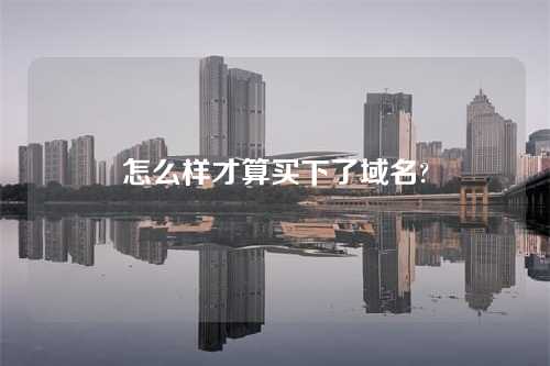 怎么样才算买下了域名?